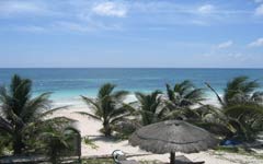 Vista dall´Hotel Cabañas Los Lirios - Tulum